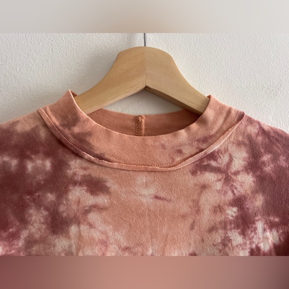 We The Free Tie Dye Tee Cabernet Combo, Oversized Long Sleeve Design, XS - Picture 7 of 16